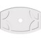 Ekena Millwork Kailey Architectural PVC Ceiling Medallion, 32"W x 21 3/8"H x 3"ID x 17 1/4"C x 1"P, One-Piece CMP32X21KY-03000 - alternate 1